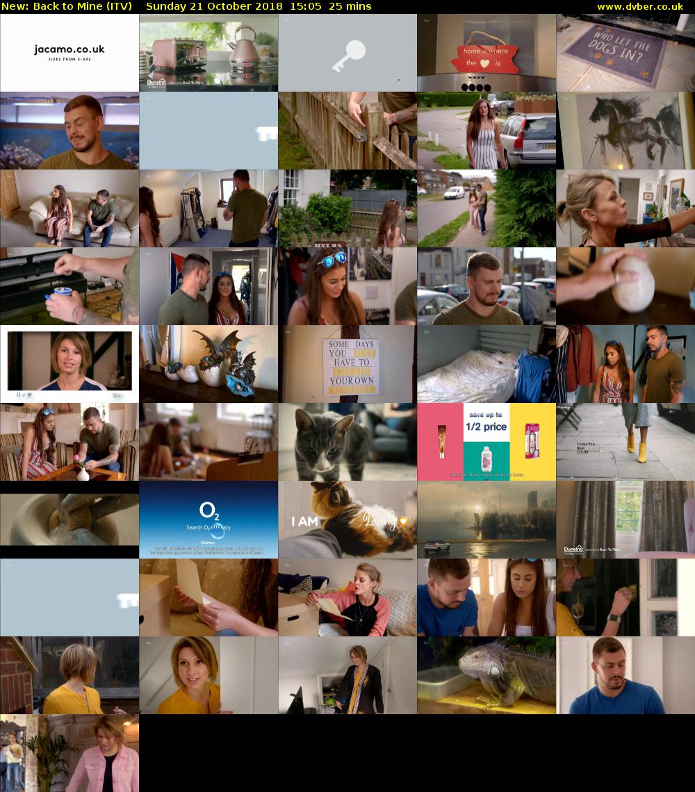 Back to Mine (ITV) Sunday 21 October 2018 15:05 - 15:30