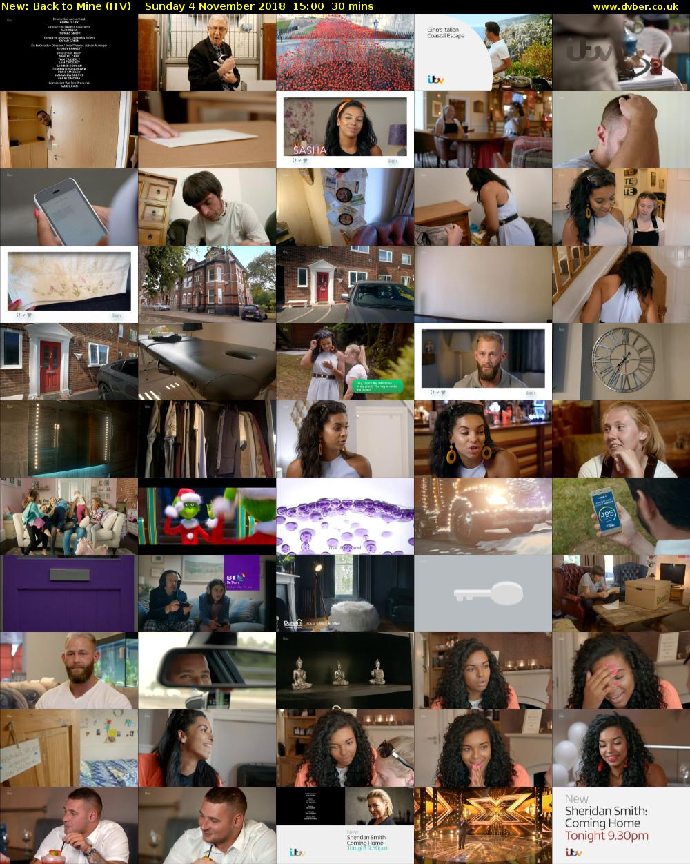 Back to Mine (ITV) Sunday 4 November 2018 15:00 - 15:30