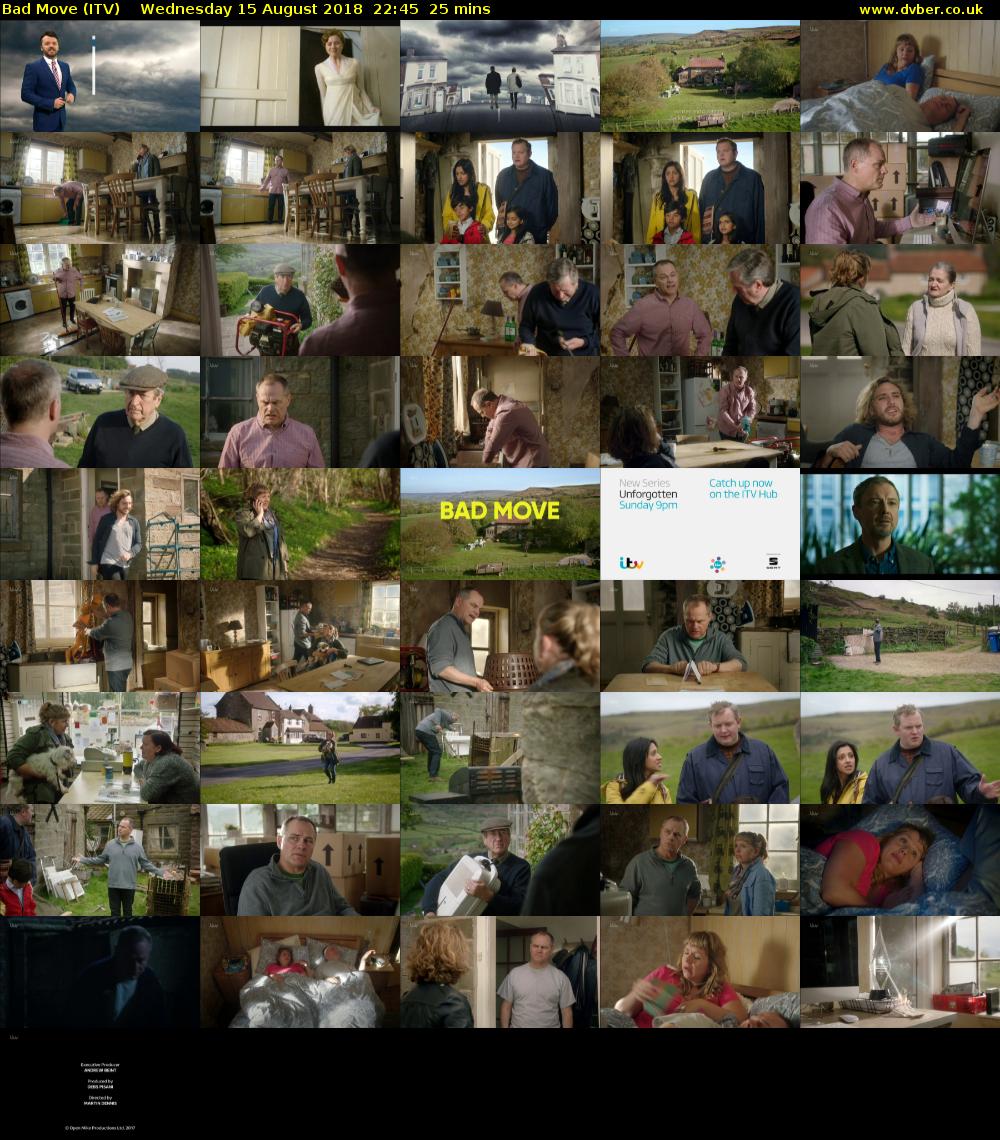 Bad Move (ITV) Wednesday 15 August 2018 22:45 - 23:10