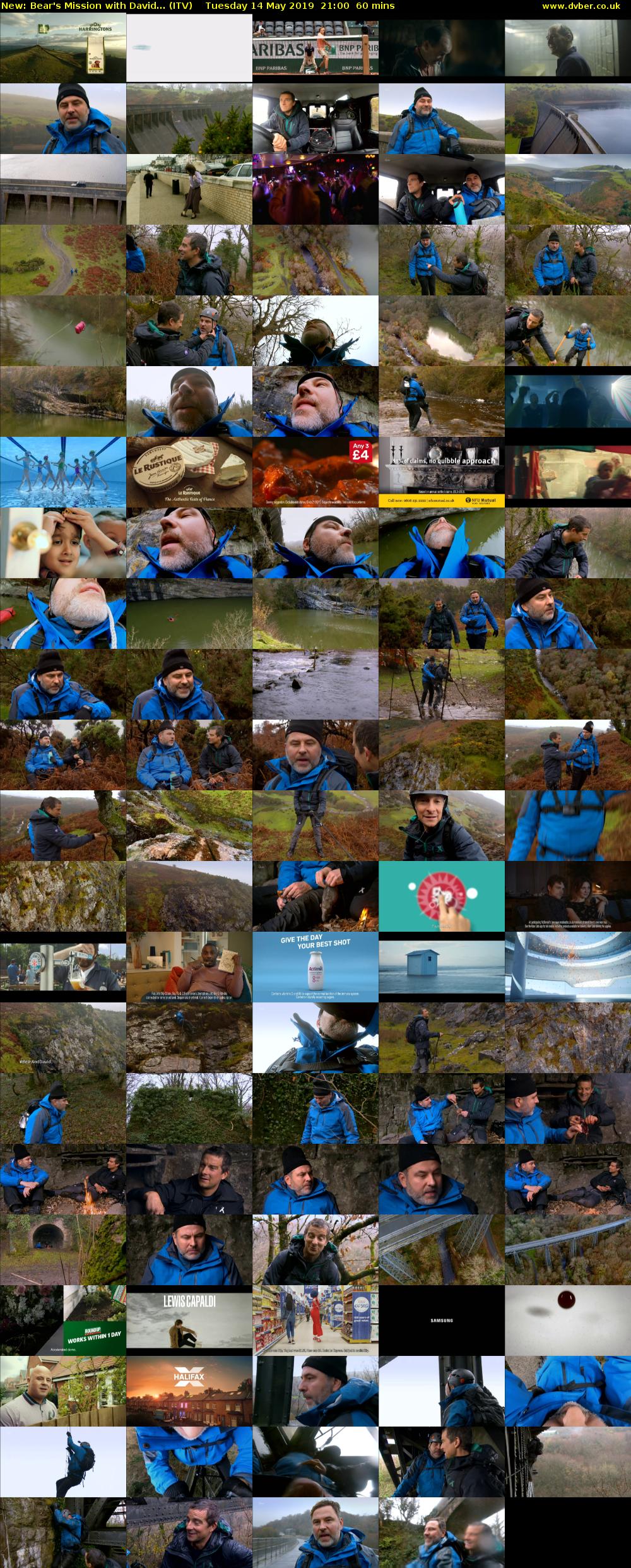 Bear's Mission with David... (ITV) Tuesday 14 May 2019 21:00 - 22:00