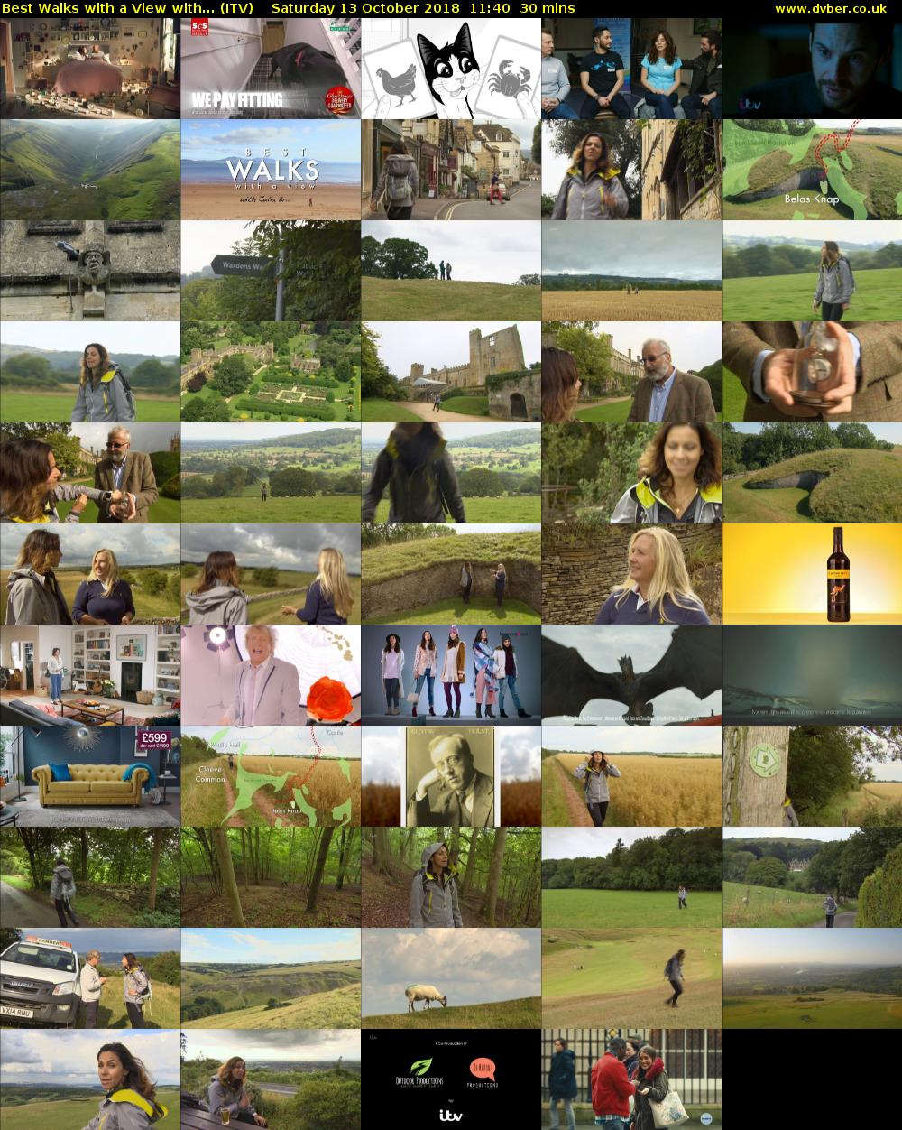 Best Walks with a View with... (ITV) Saturday 13 October 2018 11:40 - 12:10