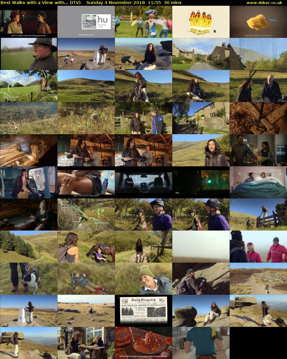 Best Walks with a View with... (ITV) Sunday 4 November 2018 11:55 - 12:25