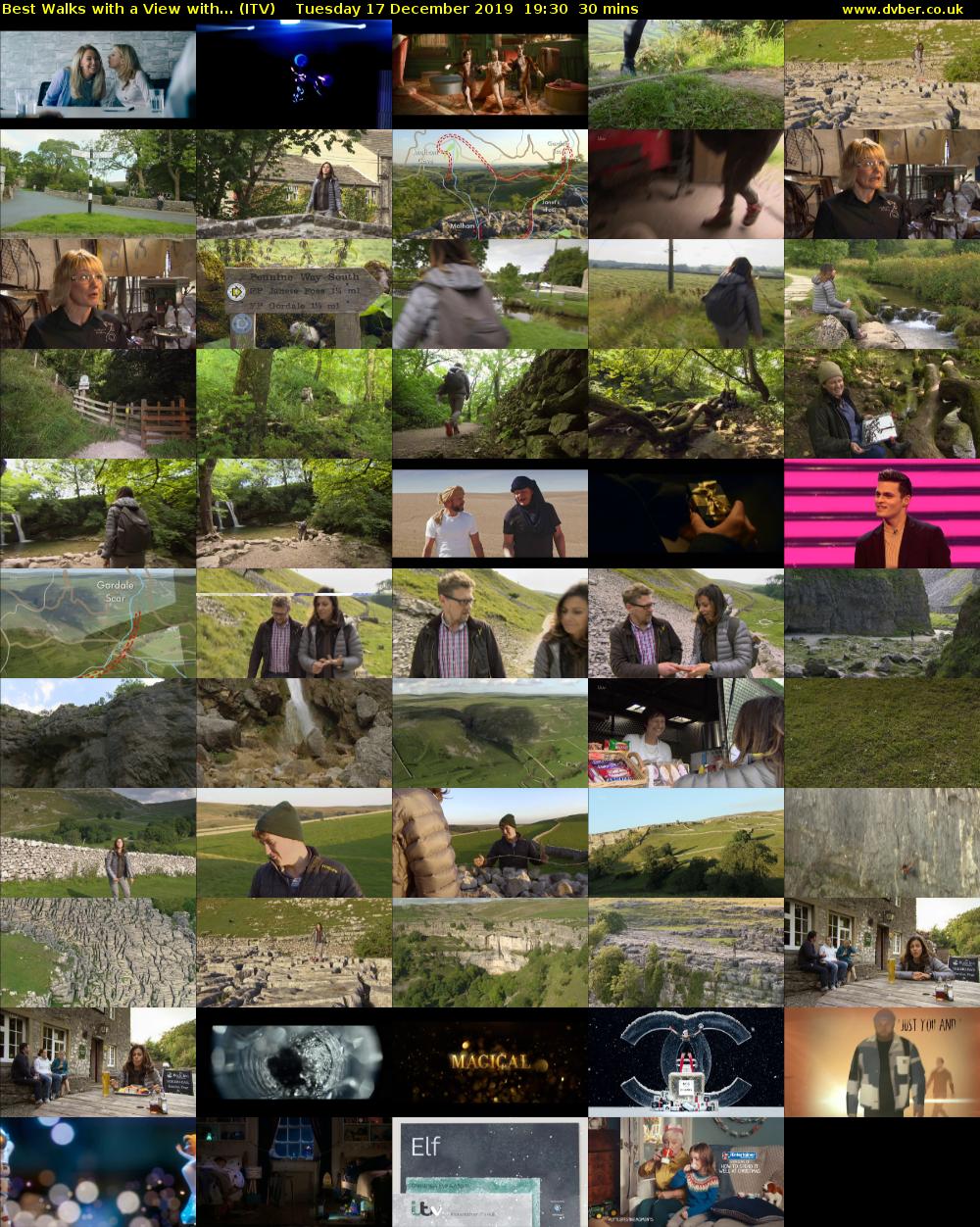 Best Walks with a View with... (ITV) Tuesday 17 December 2019 19:30 - 20:00