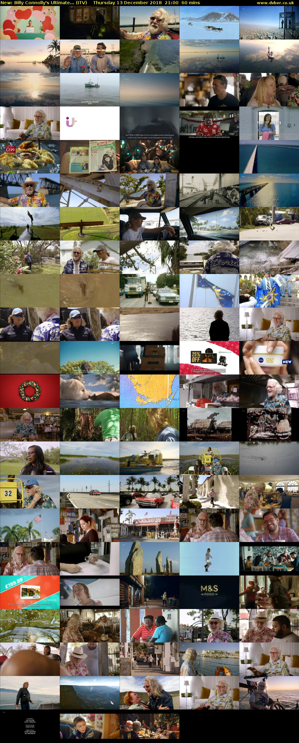 Billy Connolly's Ultimate... (ITV) Thursday 13 December 2018 21:00 - 22:00