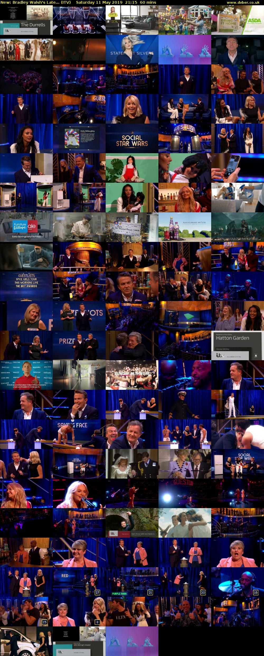 Bradley Walsh's Late... (ITV) Saturday 11 May 2019 21:15 - 22:15
