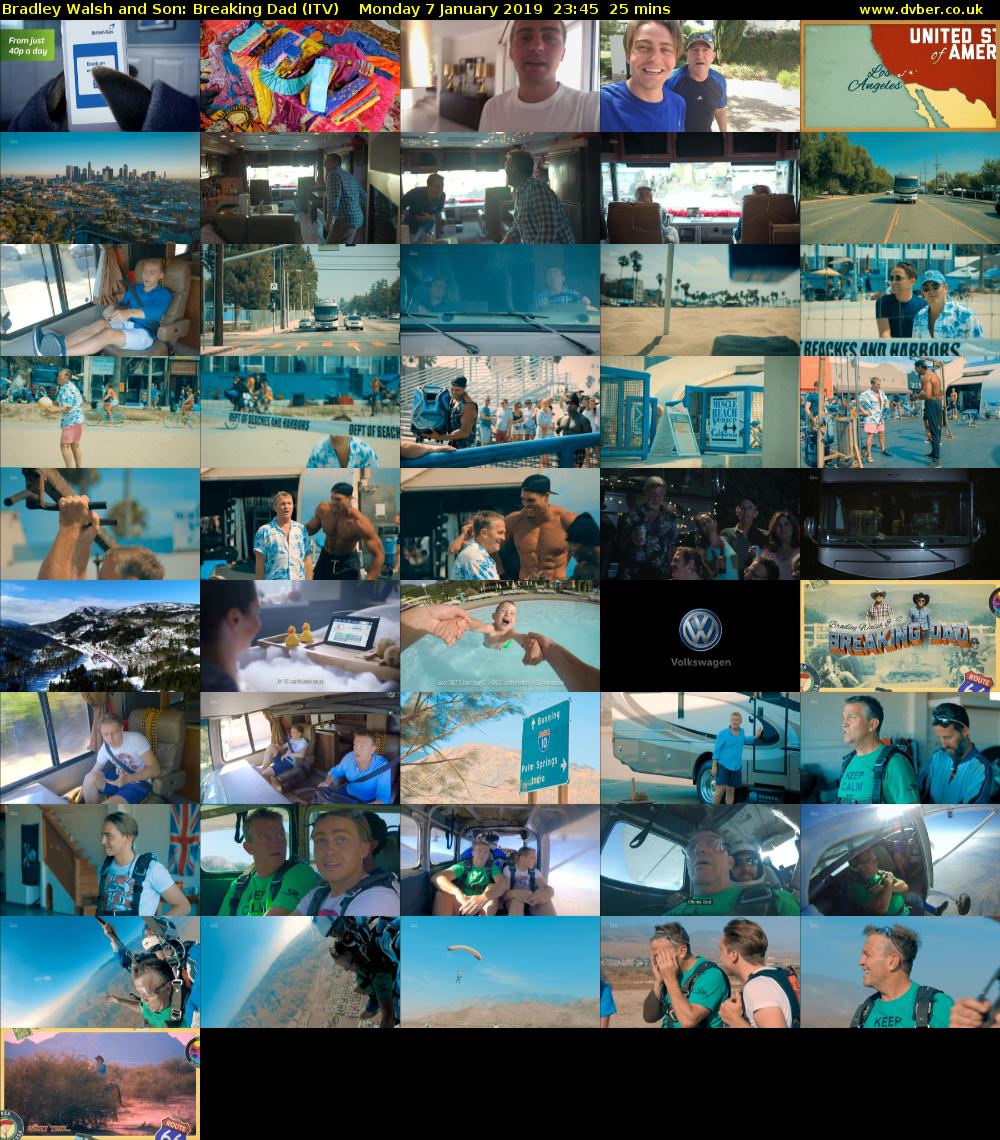 Bradley Walsh and Son: Breaking Dad (ITV) Monday 7 January 2019 23:45 - 00:10