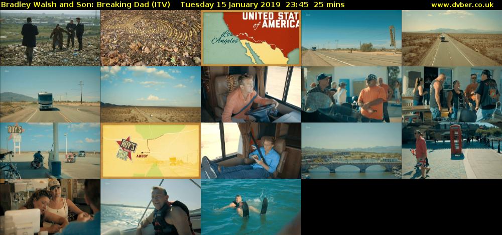 Bradley Walsh and Son: Breaking Dad (ITV) Tuesday 15 January 2019 23:45 - 00:10