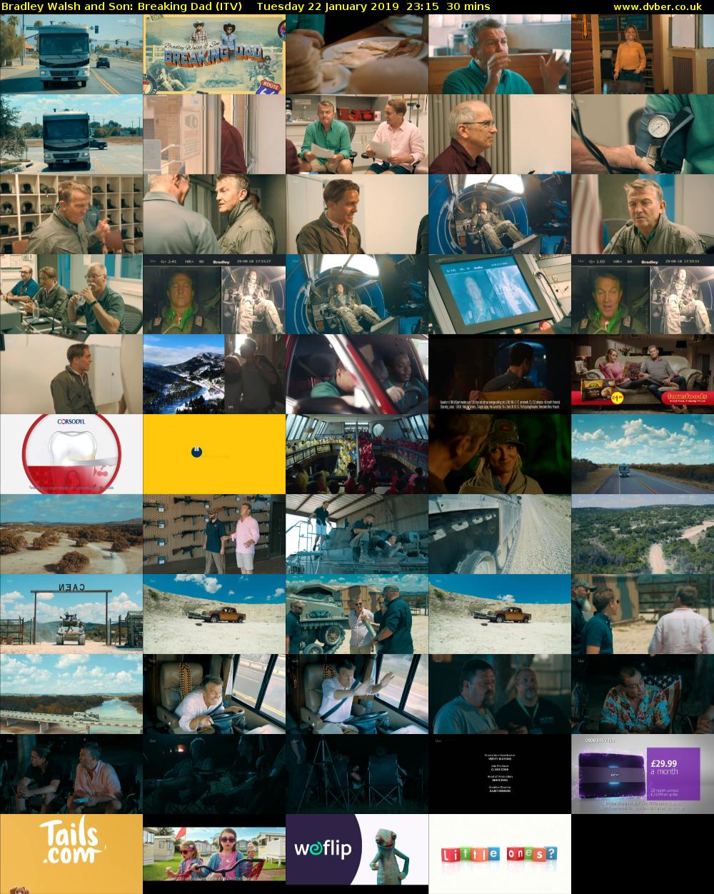 Bradley Walsh and Son: Breaking Dad (ITV) Tuesday 22 January 2019 23:15 - 23:45