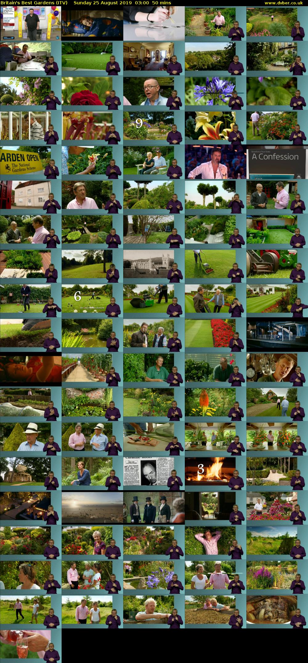 Britain's Best Gardens (ITV) Sunday 25 August 2019 03:00 - 03:50
