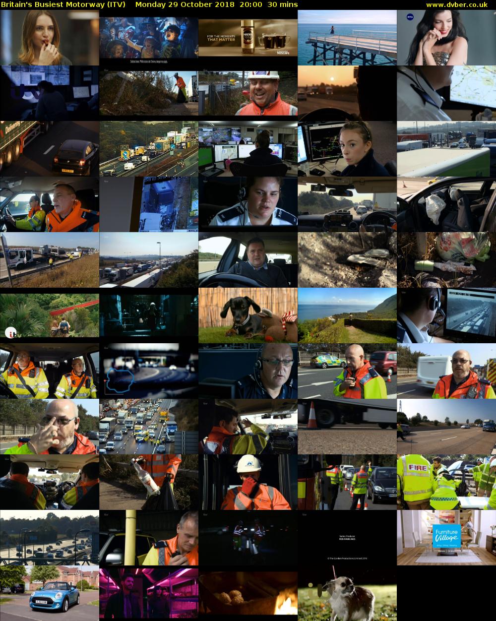 Britain's Busiest Motorway (ITV) Monday 29 October 2018 20:00 - 20:30