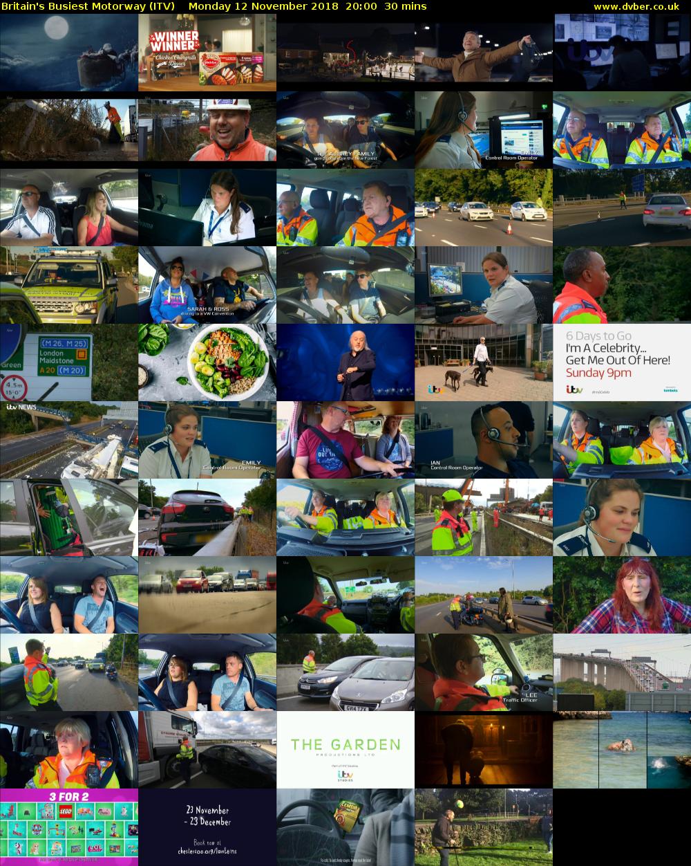 Britain's Busiest Motorway (ITV) Monday 12 November 2018 20:00 - 20:30