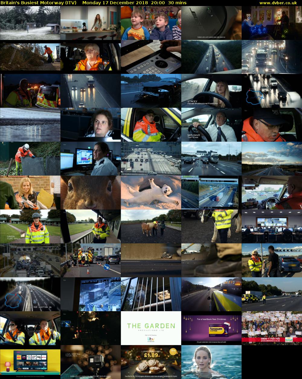 Britain's Busiest Motorway (ITV) Monday 17 December 2018 20:00 - 20:30