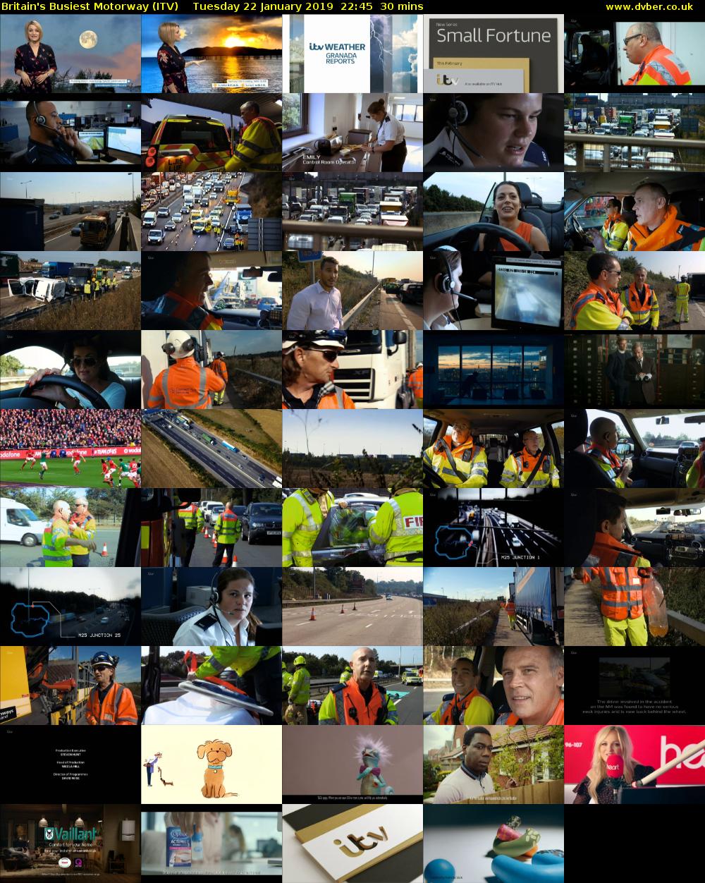 Britain's Busiest Motorway (ITV) Tuesday 22 January 2019 22:45 - 23:15