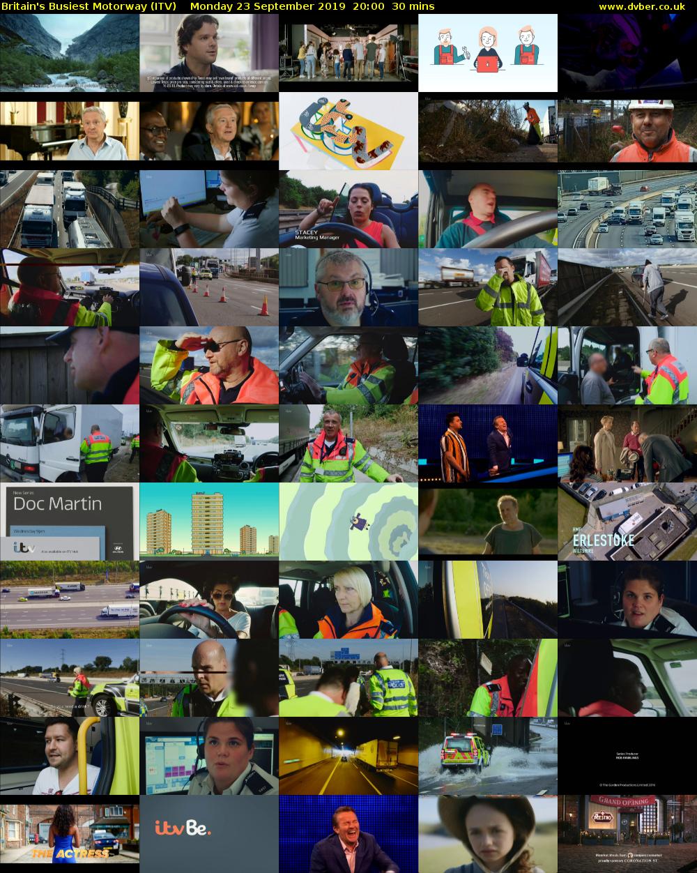 Britain's Busiest Motorway (ITV) Monday 23 September 2019 20:00 - 20:30
