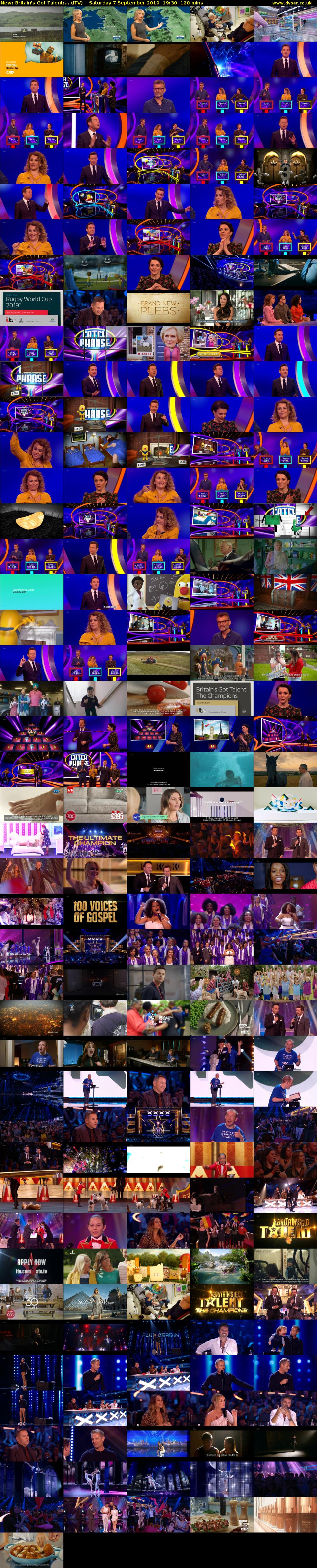 Britain's Got Talent:... (ITV) Saturday 7 September 2019 19:30 - 21:30