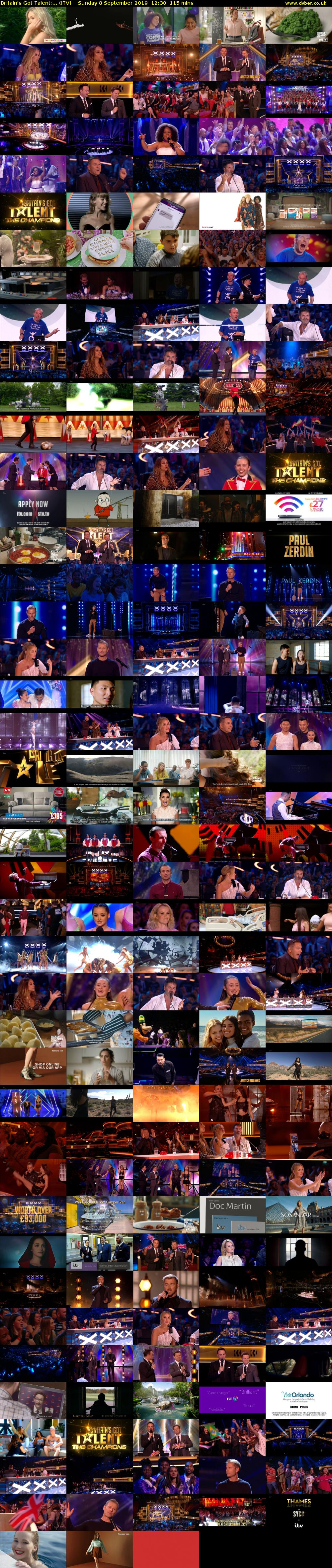 Britain's Got Talent:... (ITV) Sunday 8 September 2019 12:30 - 14:25