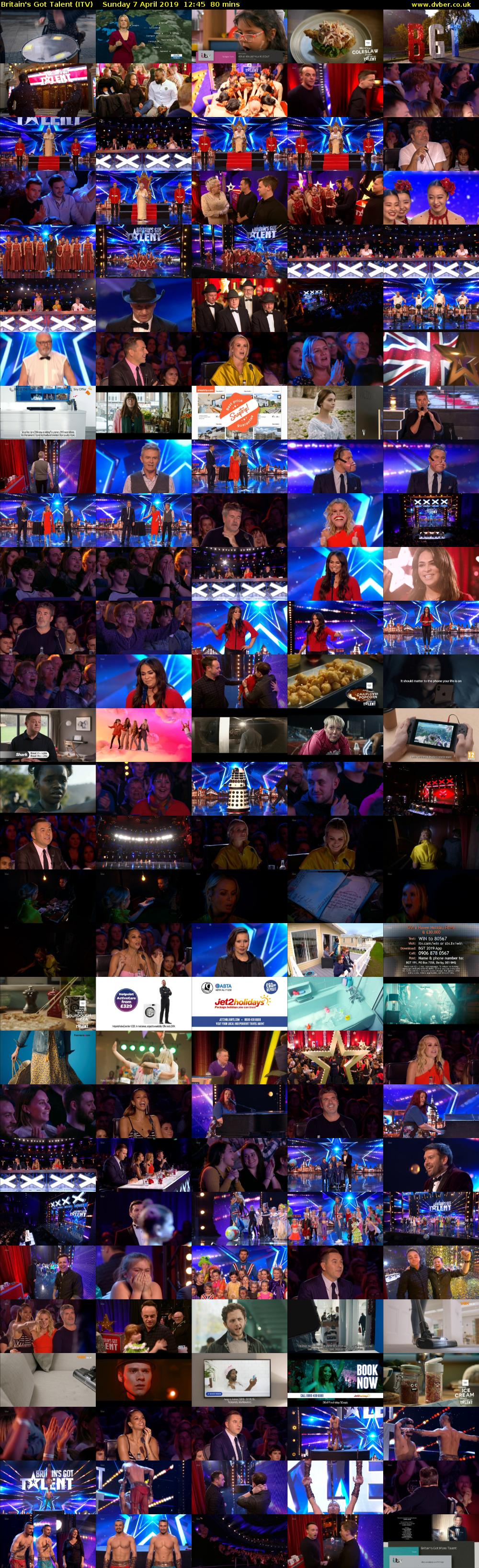 Britain's Got Talent (ITV) Sunday 7 April 2019 12:45 - 14:05