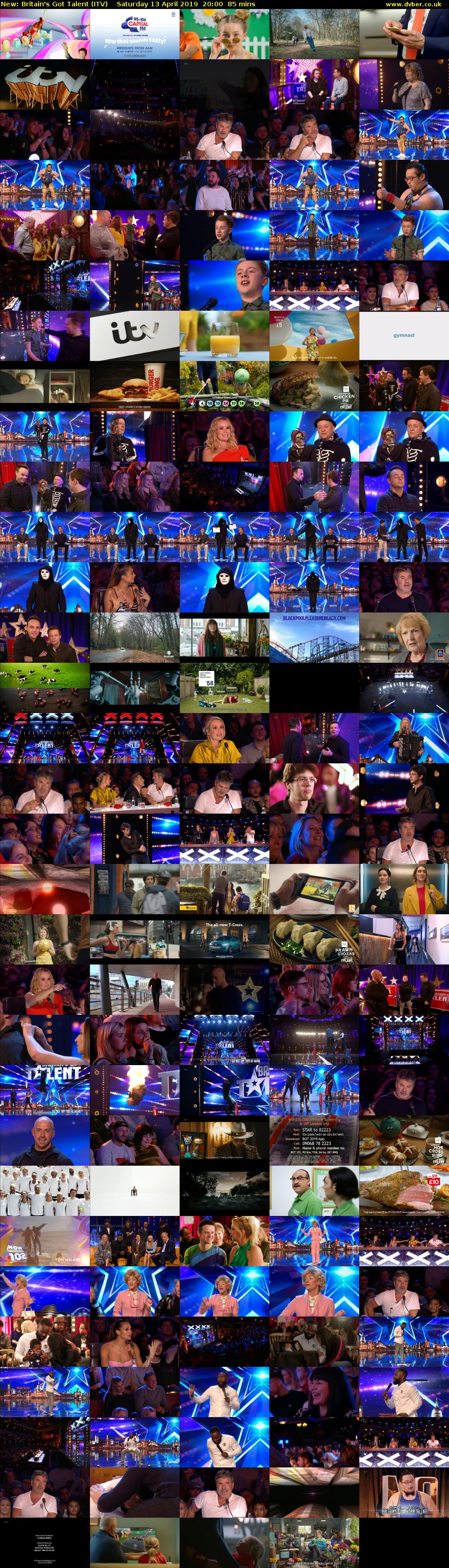 Britain's Got Talent (ITV) Saturday 13 April 2019 20:00 - 21:25