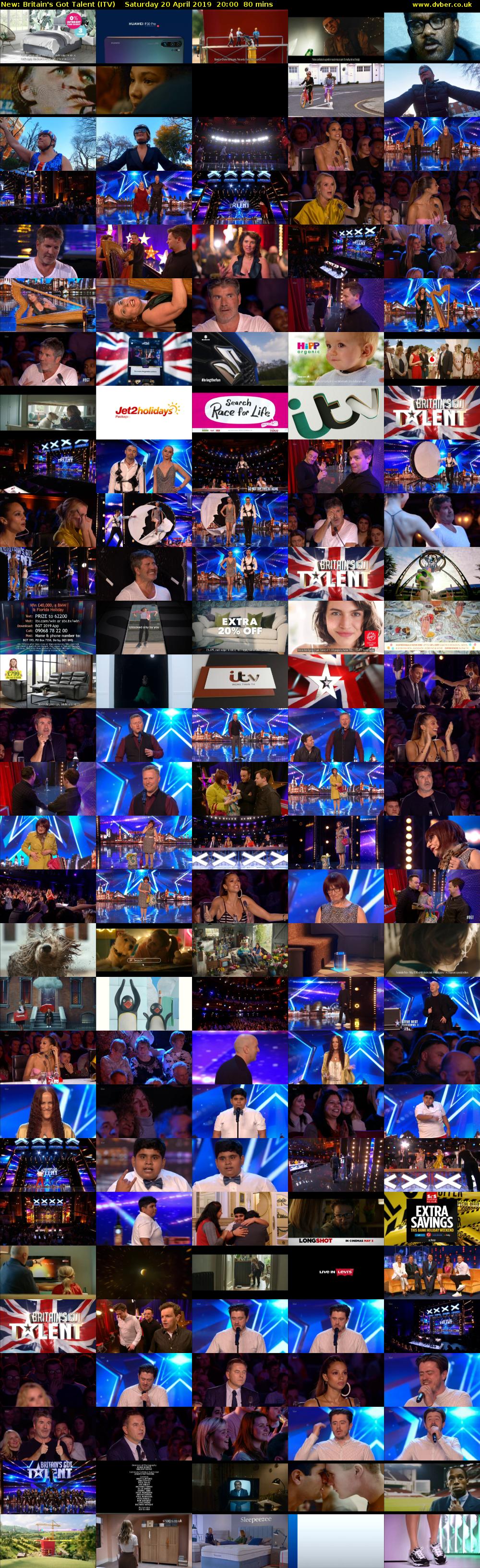 Britain's Got Talent (ITV) Saturday 20 April 2019 20:00 - 21:20