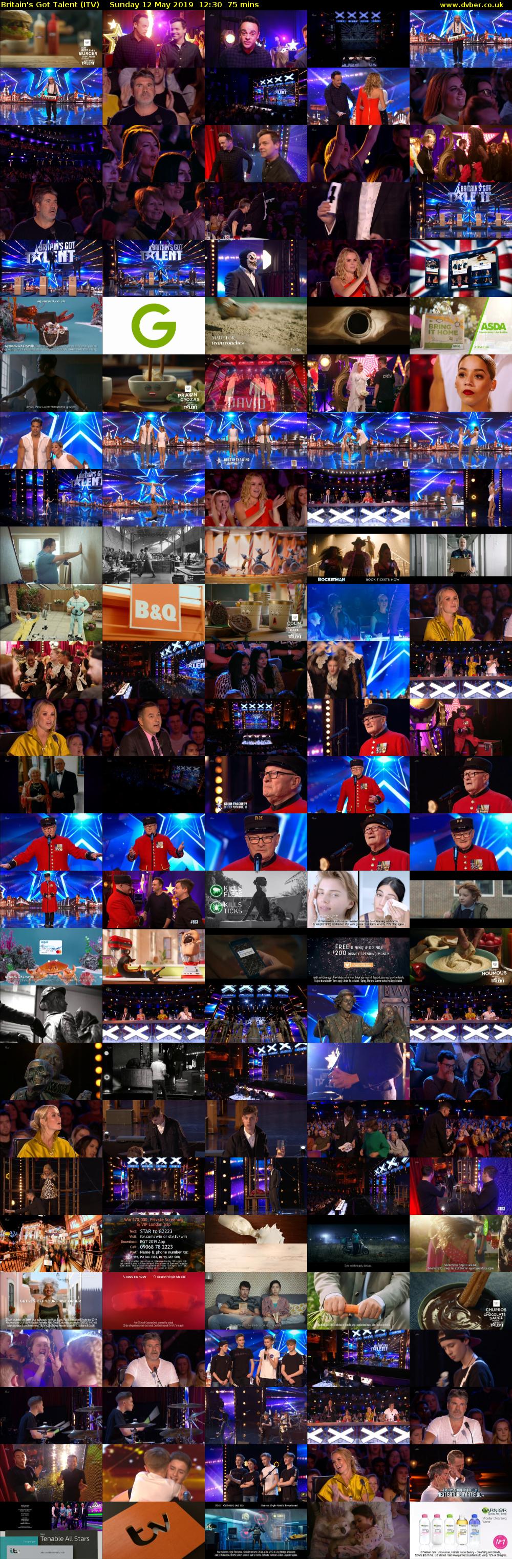 Britain's Got Talent (ITV) Sunday 12 May 2019 12:30 - 13:45