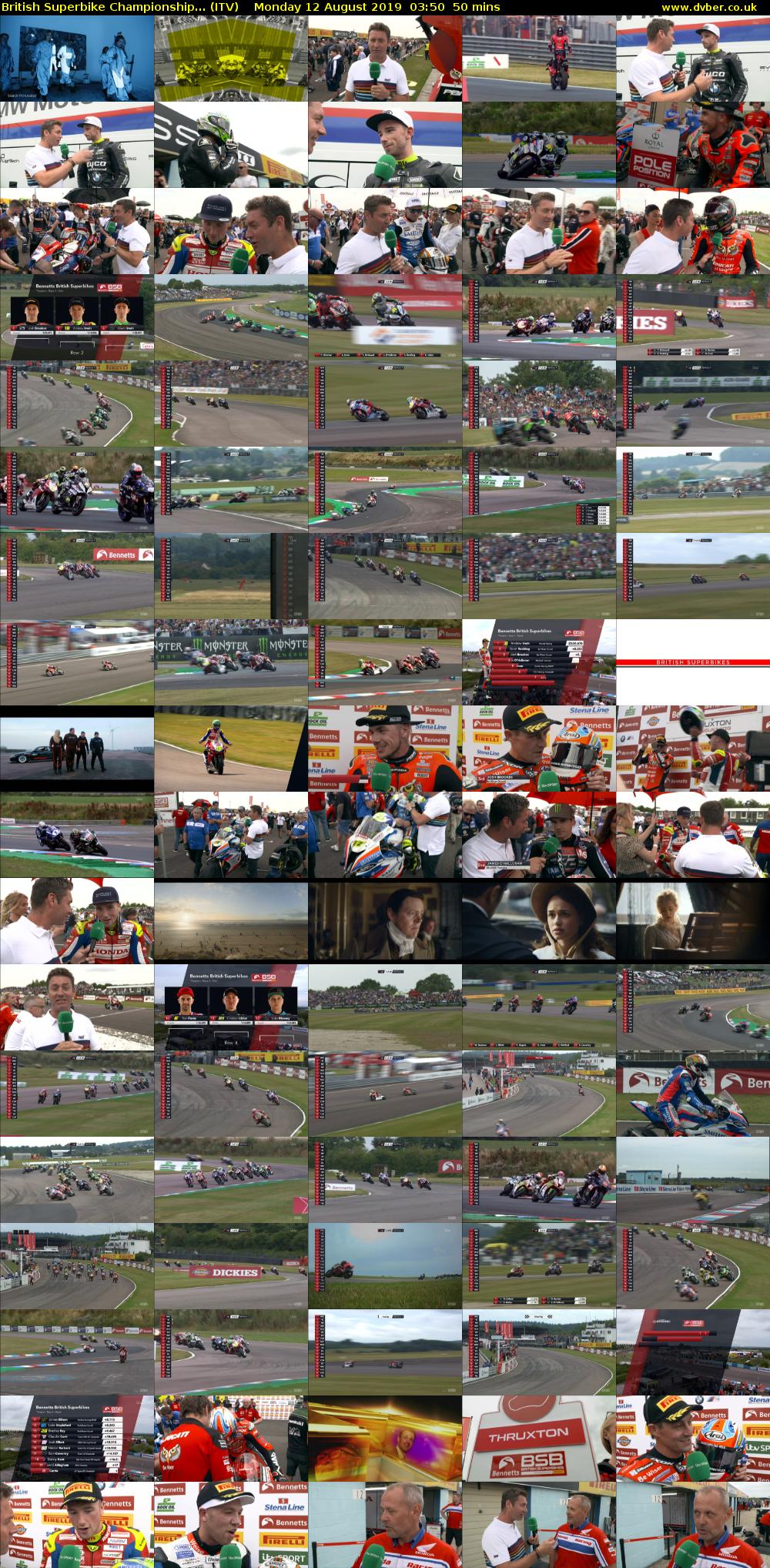 British Superbike Championship... (ITV) Monday 12 August 2019 03:50 - 04:40