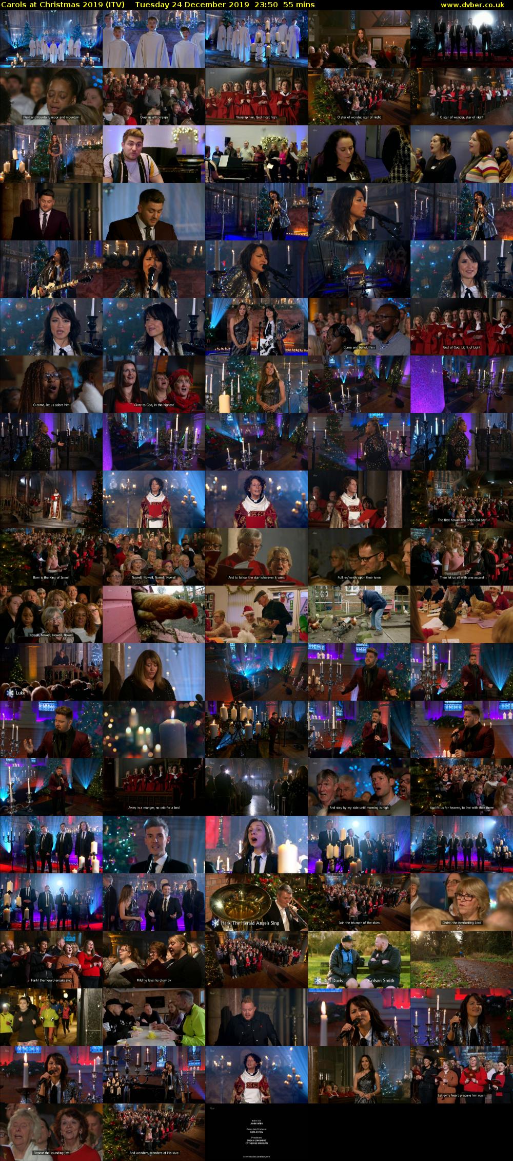 Carols at Christmas 2019 (ITV) Tuesday 24 December 2019 23:50 - 00:45