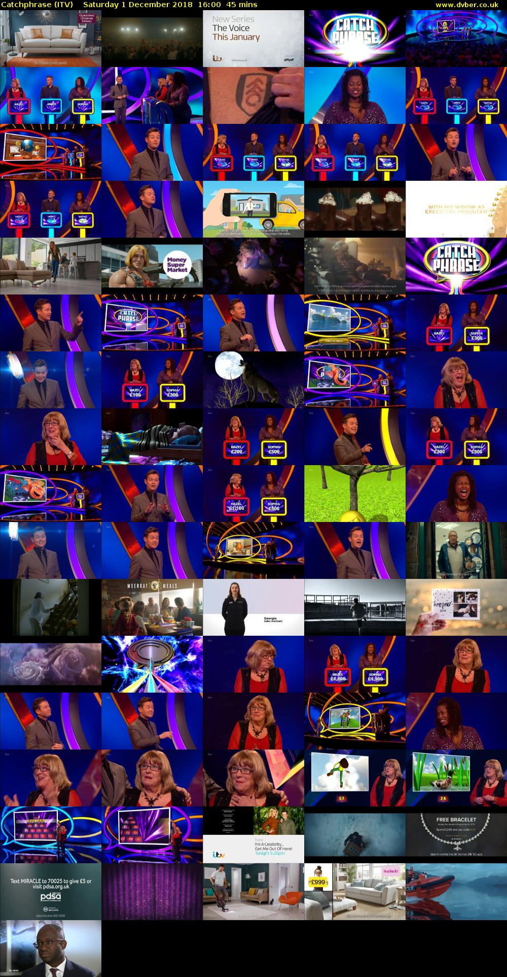 Catchphrase (ITV) Saturday 1 December 2018 16:00 - 16:45
