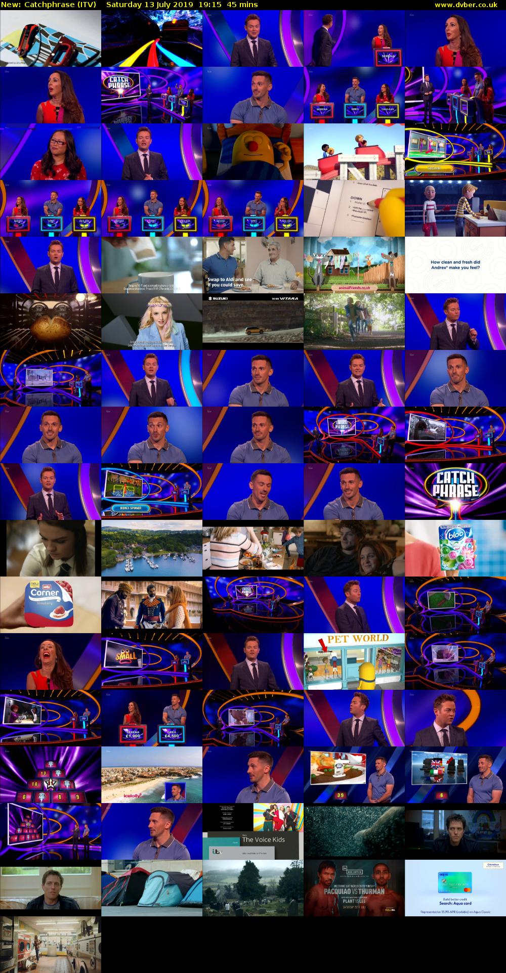 Catchphrase (ITV) Saturday 13 July 2019 19:15 - 20:00