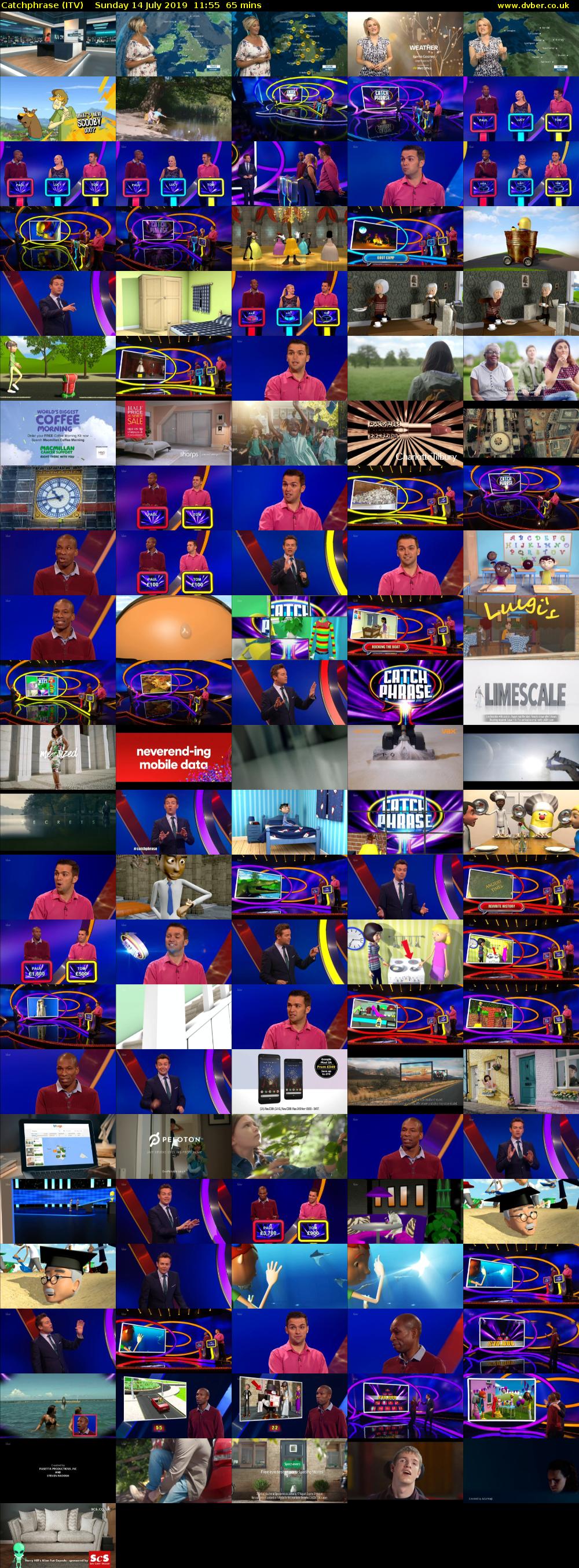 Catchphrase (ITV) Sunday 14 July 2019 11:55 - 13:00