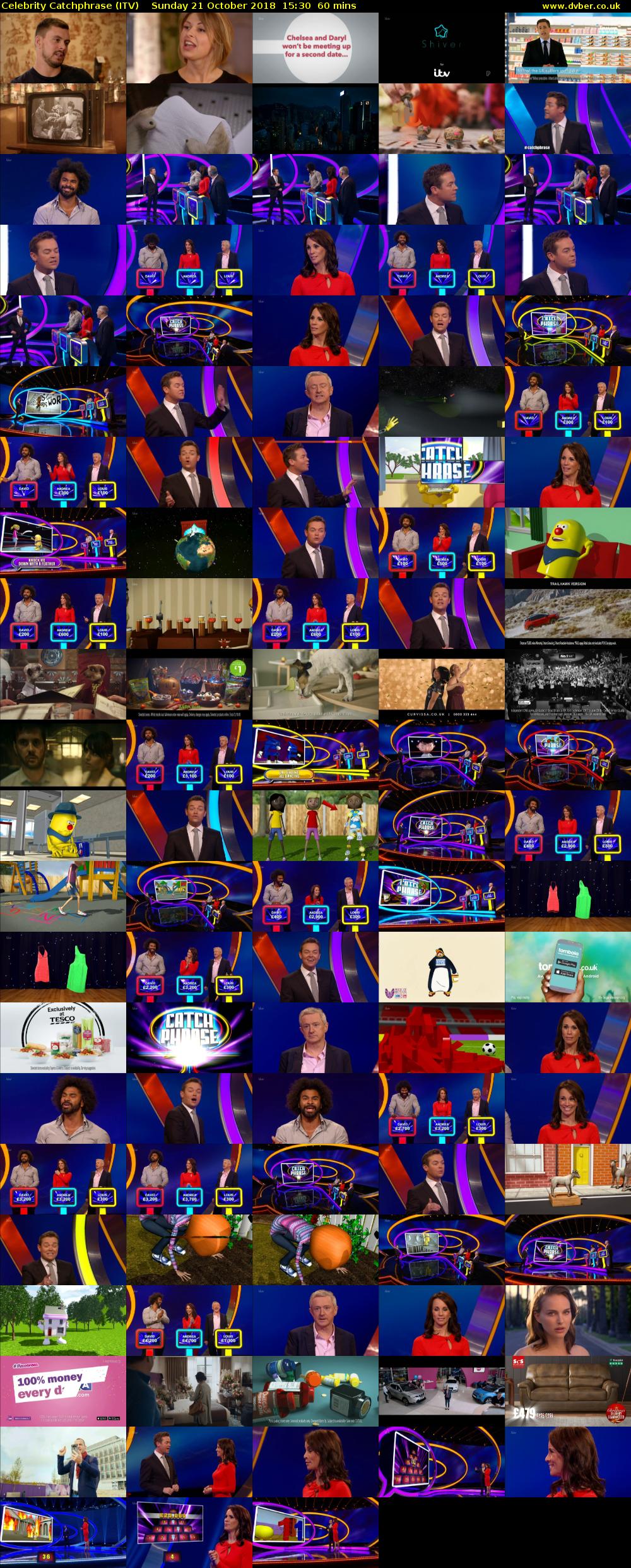 Celebrity Catchphrase (ITV) Sunday 21 October 2018 15:30 - 16:30