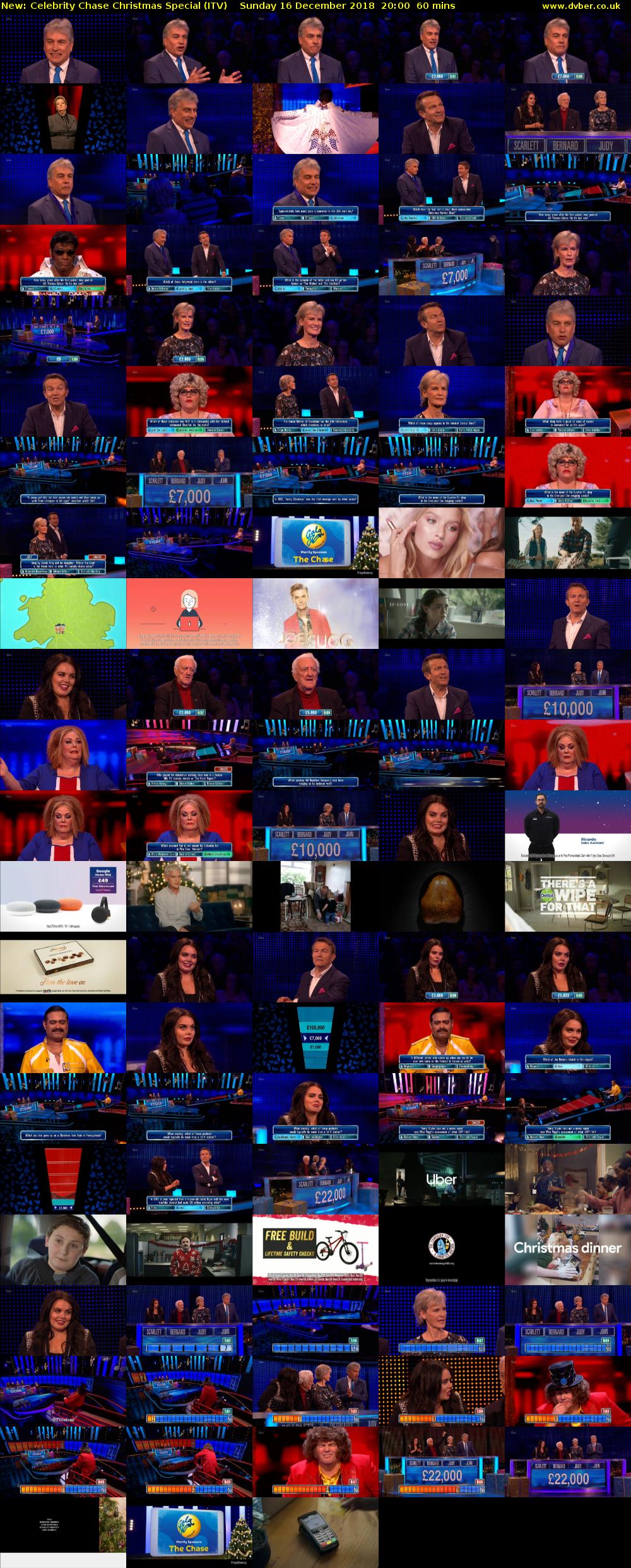 Celebrity Chase Christmas Special (ITV) Sunday 16 December 2018 20:00 - 21:00