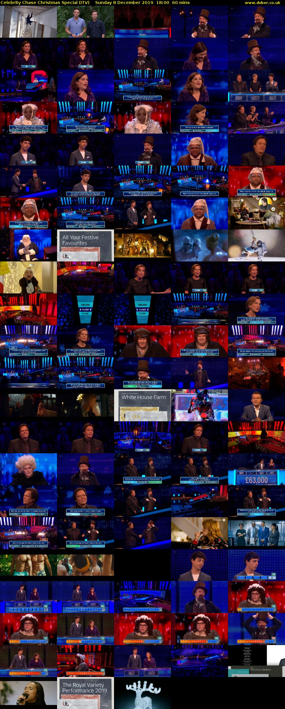 Celebrity Chase Christmas Special (ITV) Sunday 8 December 2019 18:00 - 19:00