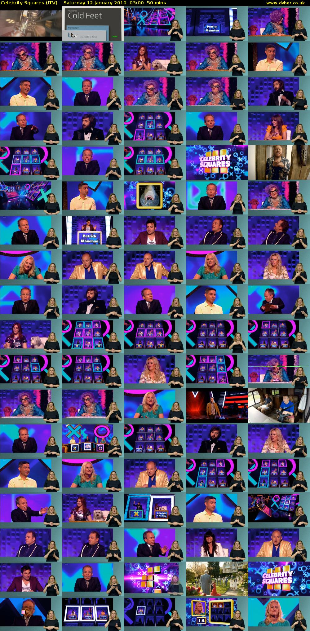 Celebrity Squares (ITV) Saturday 12 January 2019 03:00 - 03:50