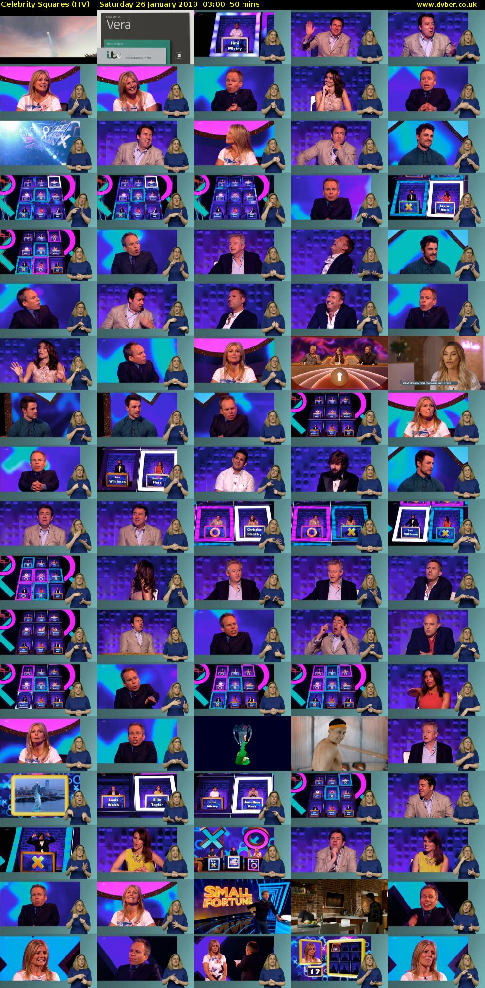 Celebrity Squares (ITV) Saturday 26 January 2019 03:00 - 03:50