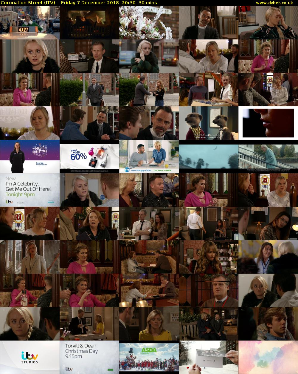 Coronation Street (ITV) Friday 7 December 2018 20:30 - 21:00
