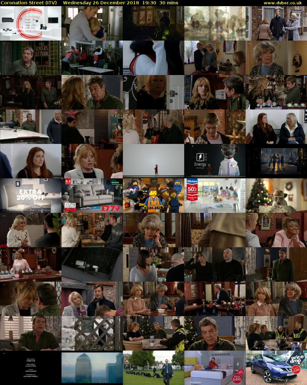 Coronation Street (ITV) Wednesday 26 December 2018 19:30 - 20:00
