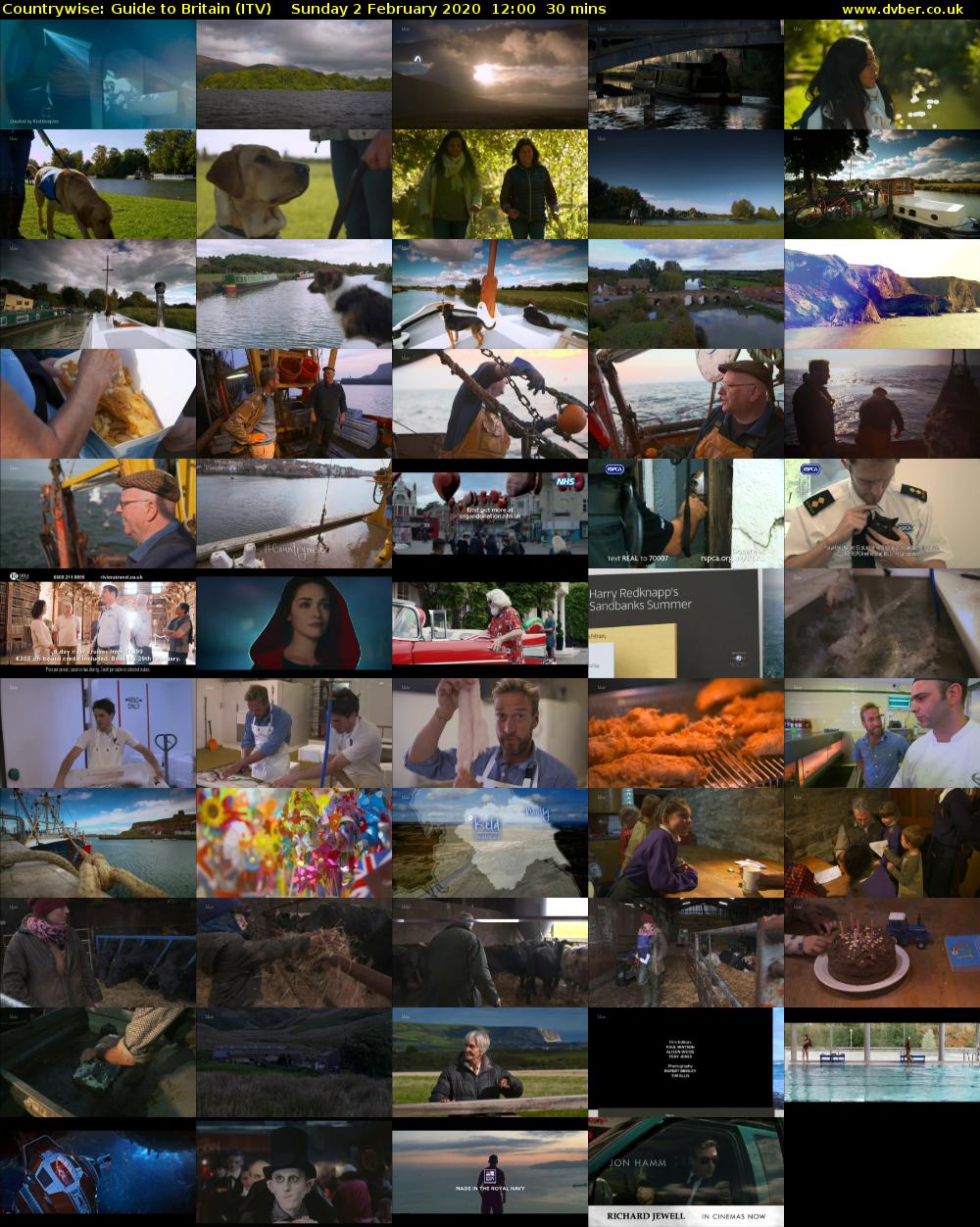 Countrywise: Guide to Britain (ITV) Sunday 2 February 2020 12:00 - 12:30