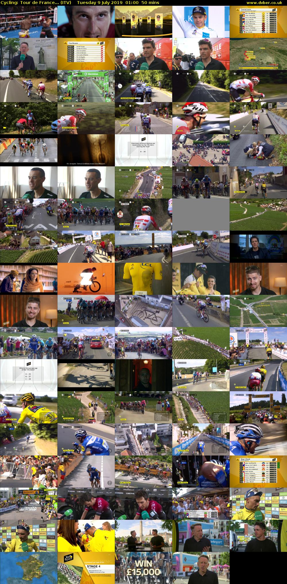 Cycling: Tour de France... (ITV) Tuesday 9 July 2019 01:00 - 01:50