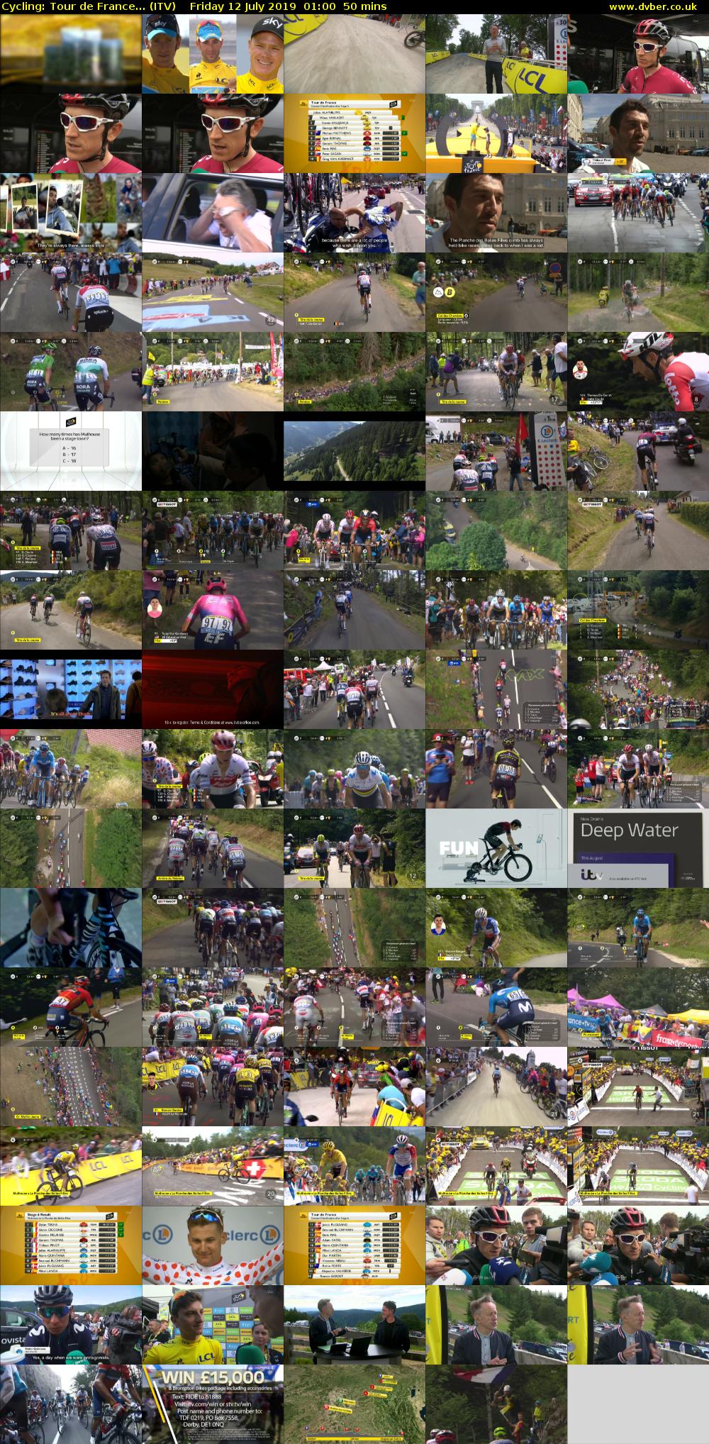 Cycling: Tour de France... (ITV) Friday 12 July 2019 01:00 - 01:50