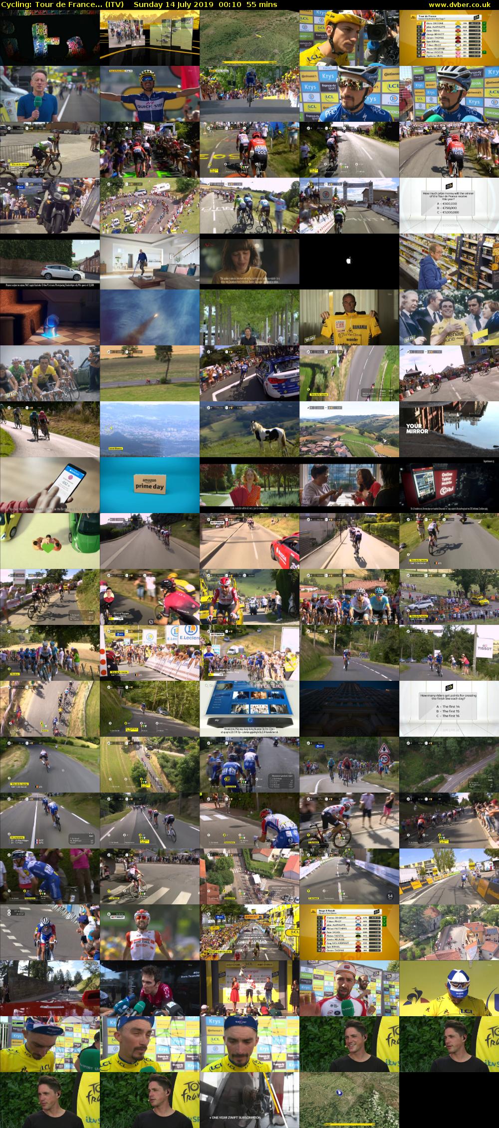Cycling: Tour de France... (ITV) Sunday 14 July 2019 00:10 - 01:05