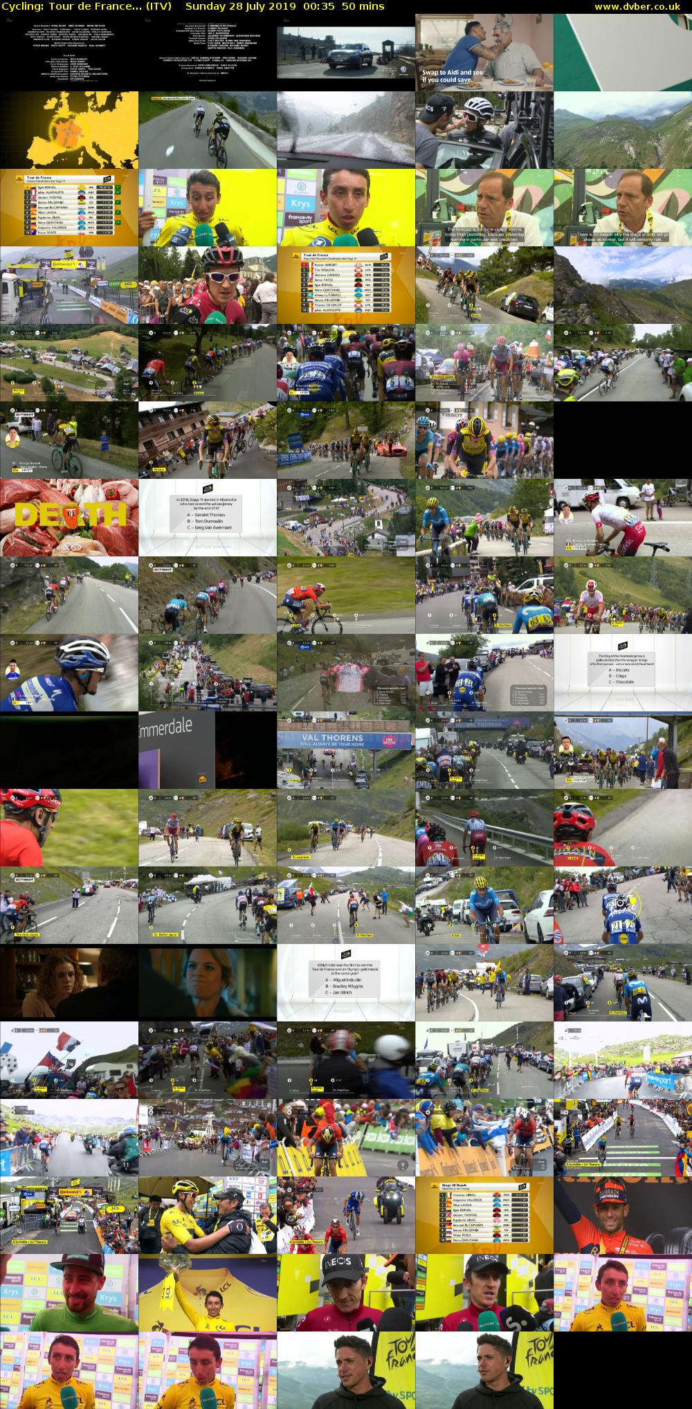 Cycling: Tour de France... (ITV) Sunday 28 July 2019 00:35 - 01:25