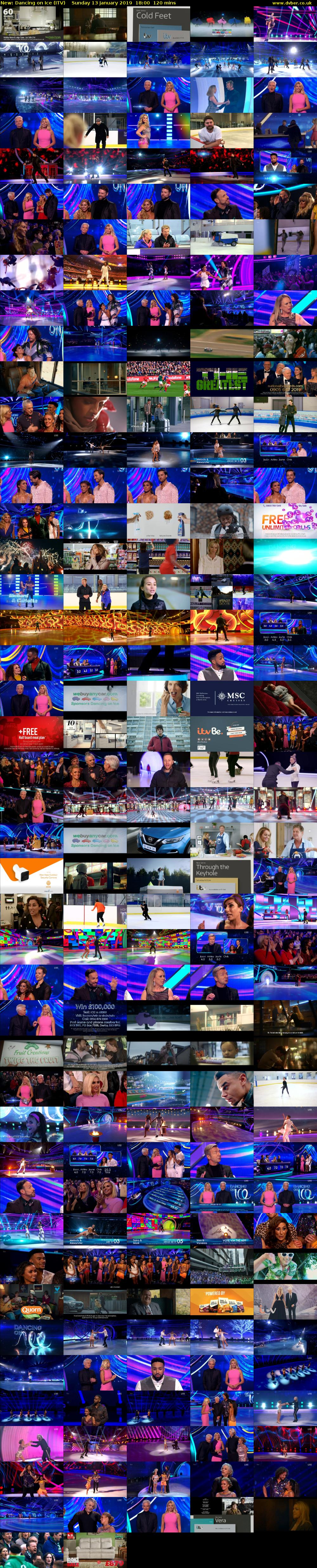 Dancing on Ice (ITV) Sunday 13 January 2019 18:00 - 20:00