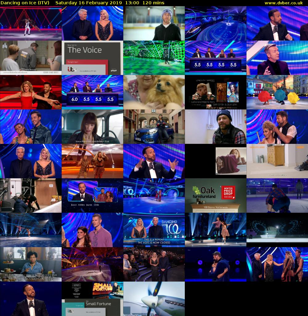 Dancing on Ice (ITV) Saturday 16 February 2019 13:00 - 15:00