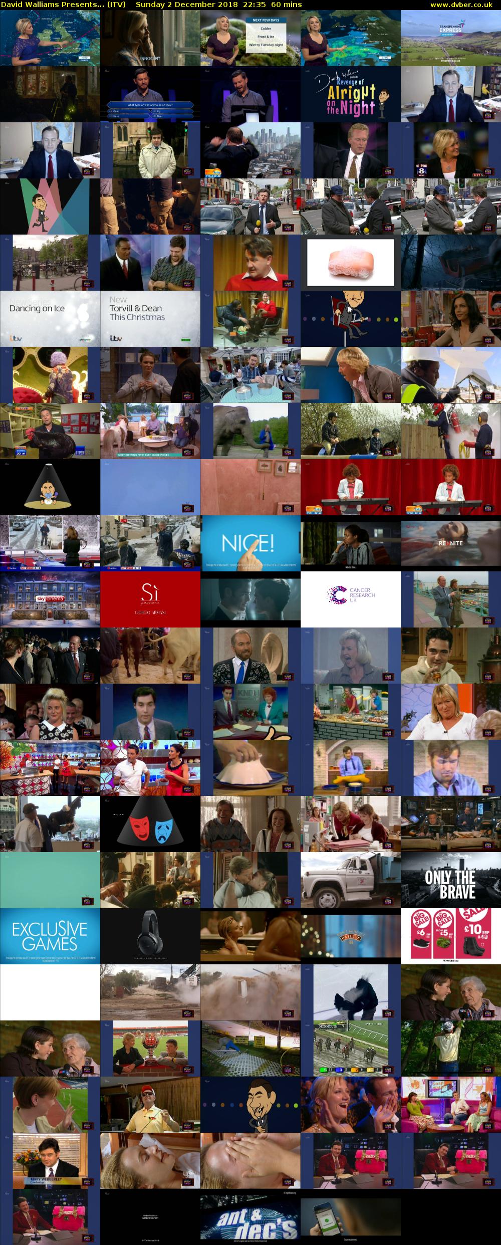 David Walliams Presents... (ITV) Sunday 2 December 2018 22:35 - 23:35