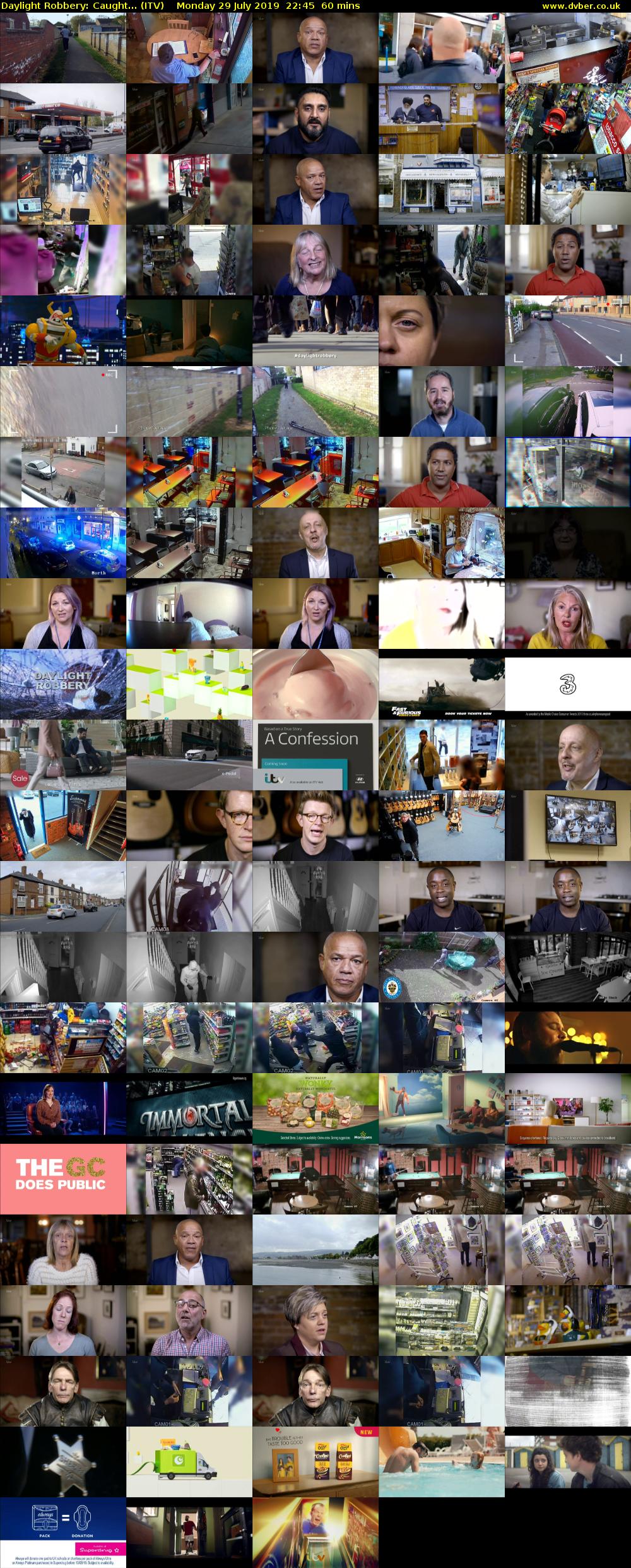 Daylight Robbery: Caught... (ITV) Monday 29 July 2019 22:45 - 23:45