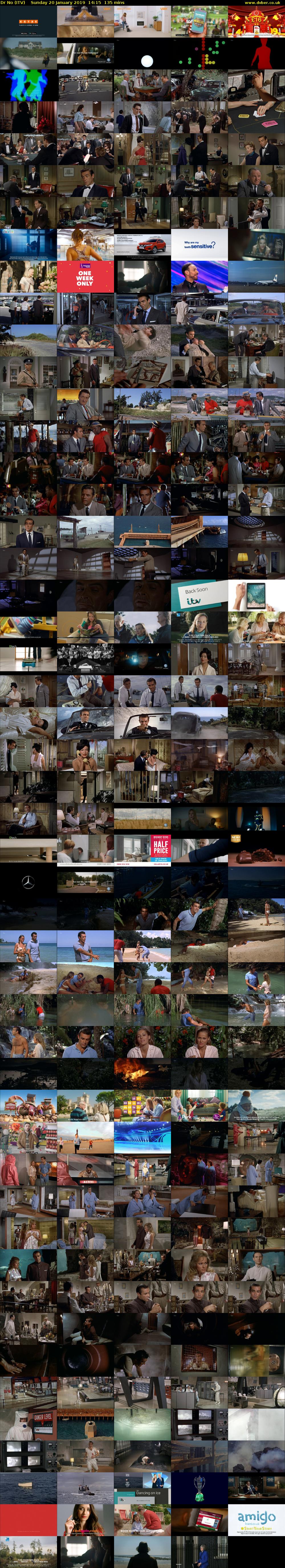 Dr No (ITV) Sunday 20 January 2019 14:15 - 16:30