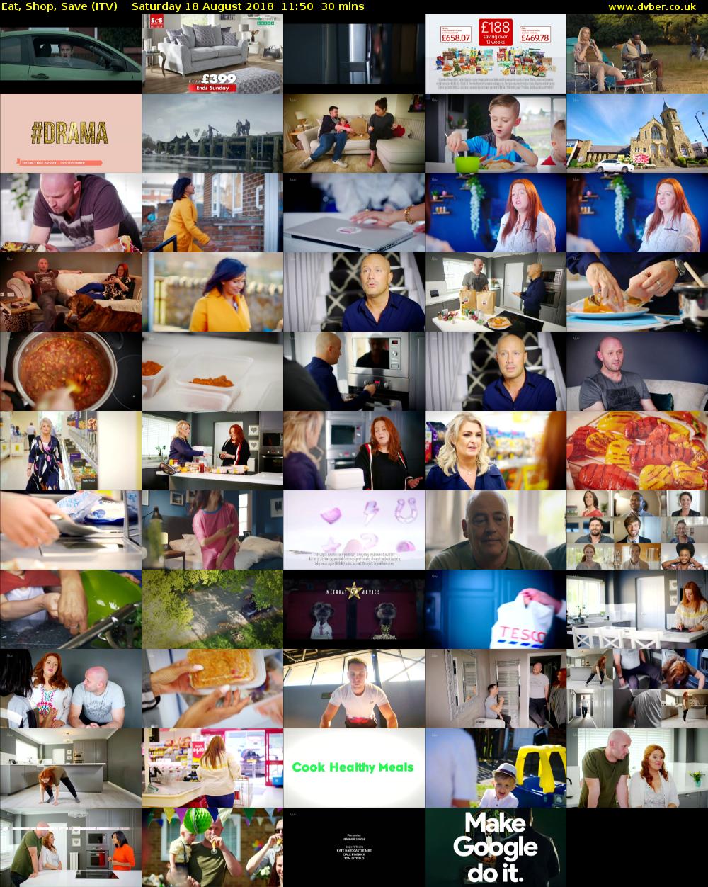 Eat, Shop, Save (ITV) Saturday 18 August 2018 11:50 - 12:20