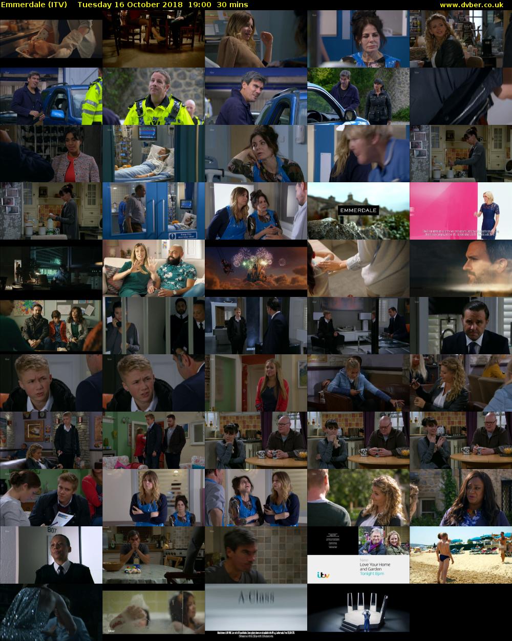 Emmerdale (ITV) Tuesday 16 October 2018 19:00 - 19:30