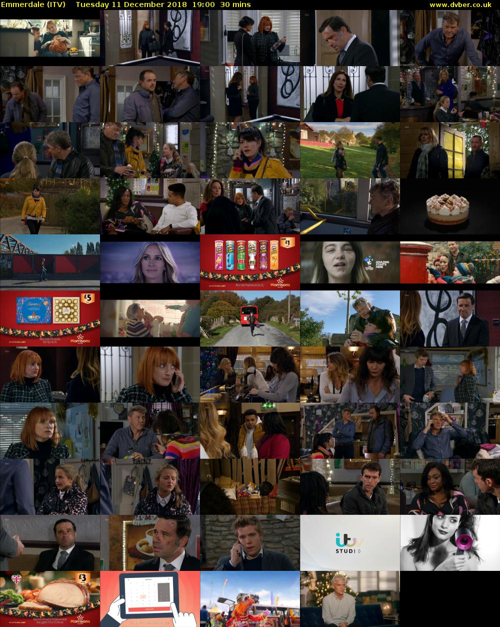 Emmerdale (ITV) Tuesday 11 December 2018 19:00 - 19:30