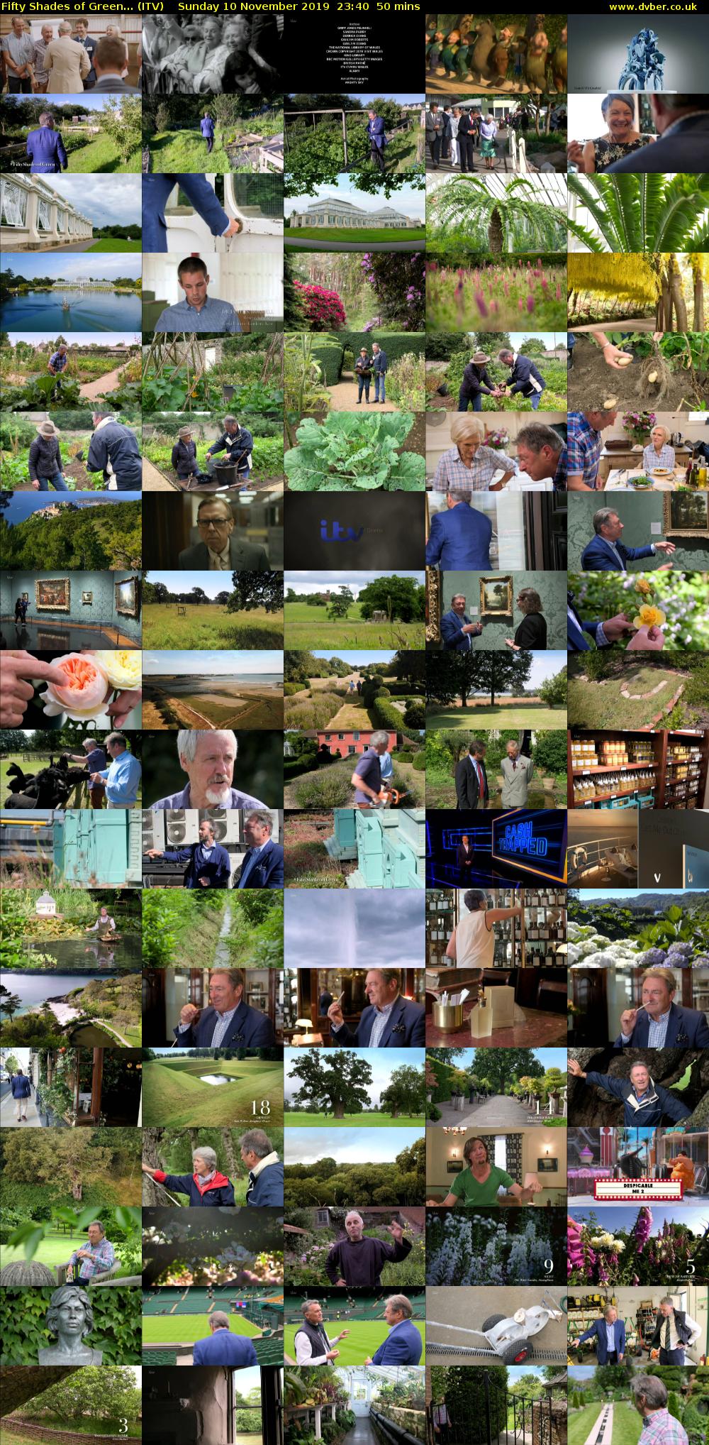 Fifty Shades of Green... (ITV) Sunday 10 November 2019 23:40 - 00:30